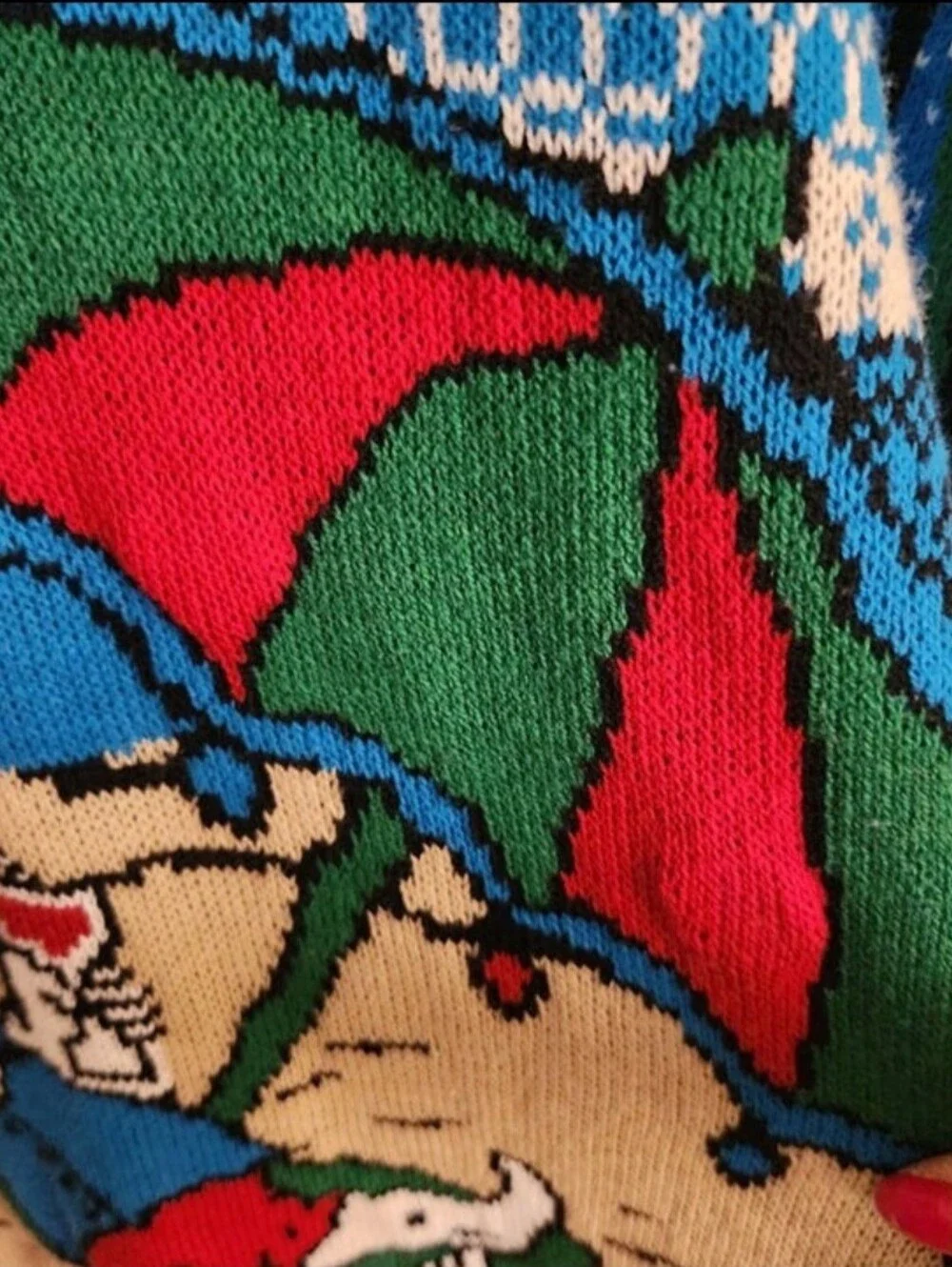 Ugly Christmas Sweater Blue 'Hanging Loose For The Holidays' Lightup Sweater